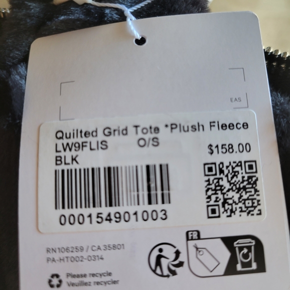 Lululemon Athletica Black Faux Fur Tote - Picture 3 of 3